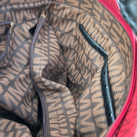 Miak Collection Elegant Black and Red Handbag - Picture 7 of 9